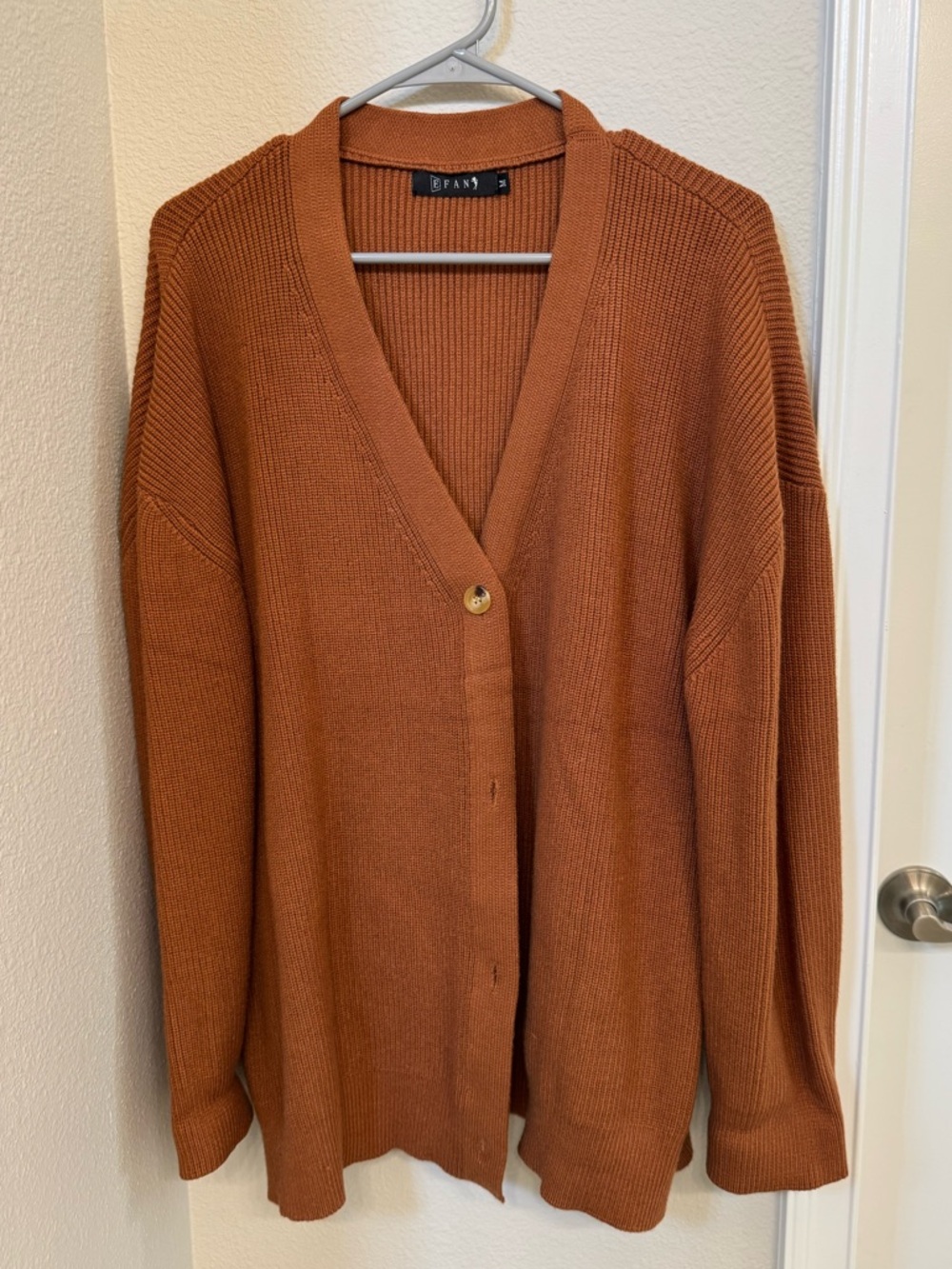 EFAN Women's Cardigan Open Front Oversized Button Lightweight Sweater